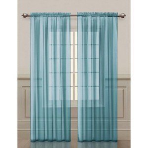Kate Aurora Living Premium 2 Pack Sheer Voile Window Curtain Panels - 1 of 1