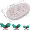 JDICTION 4 Pieces Christmas Holly Leaves Silicone Molds Leaf Fondant Chocolate Candy Molds for Baking and Cake Decorations - 2 of 4