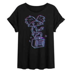 Women's - Hey Arnold! - 3D Arnold Oversized Graphic T-Shirt - 1 of 4