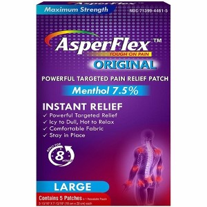 Asperflex Original Methol Pain Relief Patch Large, 5 Ct - 1 of 4