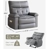 Manual Recliner Chair, Faux PU Leather Reclining Armchair, Spacious Lazy Chair for Adults, Living Room and Bedroom Recliner - 2 of 4