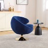 NicBex Velvet Swivel Barrel Accent Chair,Upholstered Swivel Living Room Chairs with Curved Backrest,Cozy Armchair,Accent Chairs for Living Room - 4 of 4