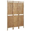 vidaXL 3-Panel Bamboo Privacy Screen, Outdoor/Indoor Folding Divider for Garden Patio/Room, 47.2" x 70.9", Natural Brown - Farmhouse Style - 2 of 4