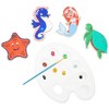 Bright Creations 24 Pieces Unfinished Sea Creatures Wood Cutouts for Crafts, Wooden Ocean Animals (Turtle, Seahorse, Starfish, Mermaid) - 3 of 4