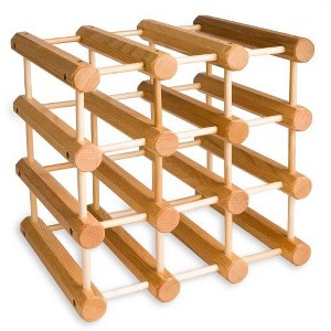 J.K. Adams Ash Wood 12-Bottle Wine Rack, Natural - 1 of 3