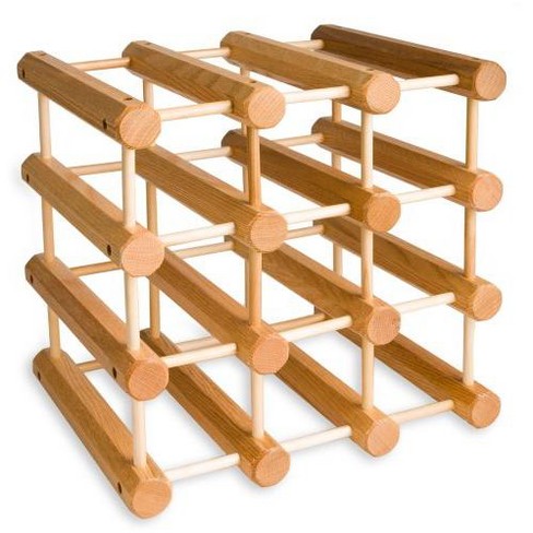 J.K. Adams Ash Wood 12-Bottle Wine Rack, Natural - image 1 of 3