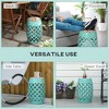 Maggift Patio End Tables, Modern Decorative Side Tables, Stylish Design for Patio, Living Room, Indoor and Outdoor Use, Blue, 12.25"*12.25"*18" - 3 of 4