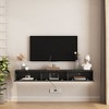 Floating TV Stand Wall Mounted with 16 Color LEDs, 69" Modern TV Stand, Floating TV Cabinet Entertainment Center for 55 60 65 Inch TV, Black - 4 of 4