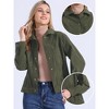 INSPIRE CHIC Women's Corduroy Long Sleeve  Lapel Collar Fall Outerwear Button Down Shacket Jackets - 2 of 4