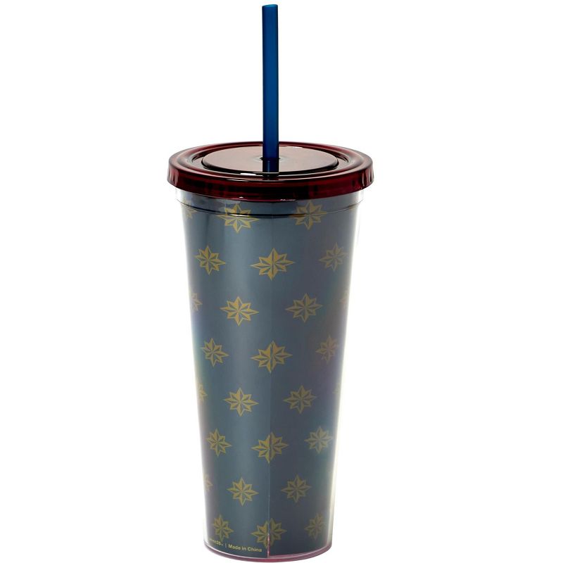 Seven20 Marvel's Captain Marvel Actually I Can 16-Oz PVC Tumbler w/ Lid and Straw, 2 of 7