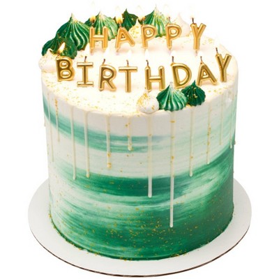 Bakery Crafts Gold Happy Birthday Letters 1" Candles - 13ct