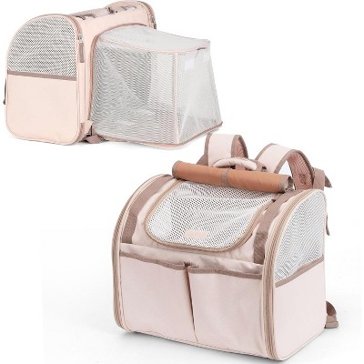 FUKUMARU Cat Backpack Carrier, Expandable Small Pet Carriers for Cats with 4 Pockets
