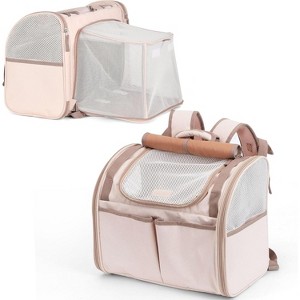 FUKUMARU Cat Backpack Carrier, Expandable Small Pet Carriers for Cats with 4 Pockets - 1 of 3