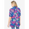 Woman Within Women's Plus Size Elbow-Sleeve Polo Tunic - 3 of 4