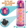 Bentology Kids Lunch Bag Set w Matching Water Bottle & Ice Pack- Pink Yellow Rainbow Owls- Tote, Stainless Steel Insulated Thermos, Hard Ice Pack - 4 of 4