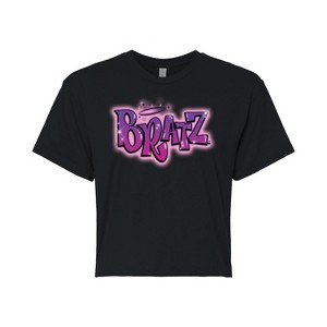 Women's - Bratz - Original Airbrushed Logo Cropped Graphic T-Shirt - 1 of 4