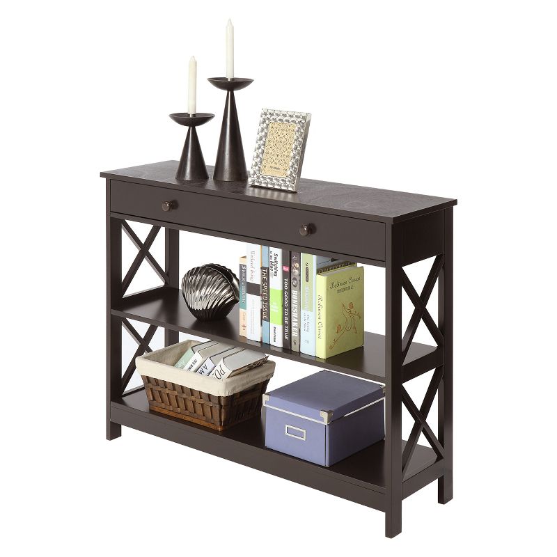 Breighton Home Xavier Console Table with Open Shelves and Drawer, 4 of 6