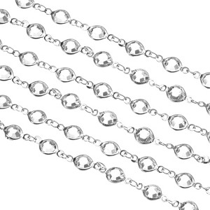 Unique Bargains Brass Bulk Smooth Decoration Rhinestone Chain for Jewelry Making DIY - 1 of 4