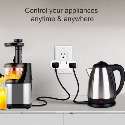 XODO Dual USB Wi-Fi Smart Plug Outlets, 2-Pack