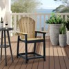 Syemin Patio Accent Chairs, Outdoor Tall Adirondack Chair with High Back, Widened Arms for Backyard, Garden, Yard, Brown, 27.95"*27.09"*45.83" - 2 of 4