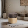 Meridian Furniture,Nimes Velour Fur Fabric Ottoman/Stool - 2 of 4
