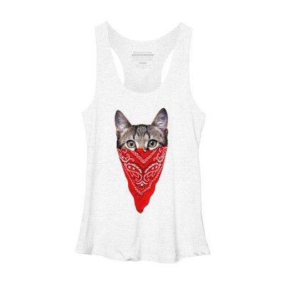 Women's Design By Humans Gangster Cat By clingcling Racerback Tank Top