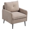 APRILSOUL Accent Chair, Metal Legs, Chenille Fabric, Single Sofa Chair, Holds 300lbs,  Living Room Bedroom Dining Room, Guest Club,Coffee/Sage - 2 of 4