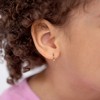 Girls' Jeweled CZ Huggie Hoop 14k Gold Earrings - In Season Jewelry - 3 of 4