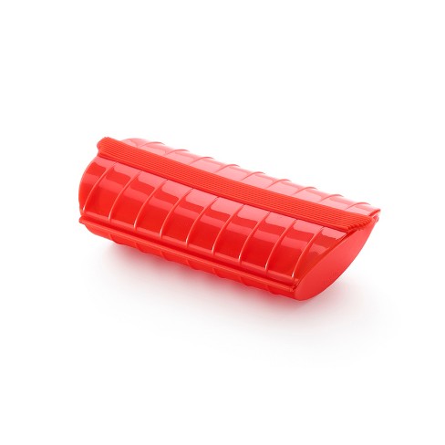 NEW Lekue Steam Case with Draining Tray 3-4 Person Red