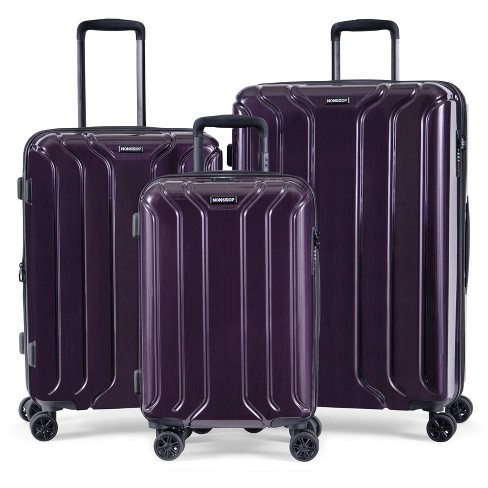 Nonstop New York 3 Piece Set (20 24 28) 4-Wheel Luggage Set + 2 Packing Cubes Black