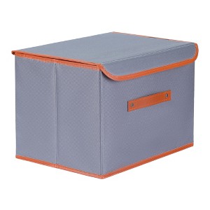 Unique Bargains Collapsible Fabric Storage Cube with Handles and Lid for Shelves Closet 1 Pc - 1 of 4