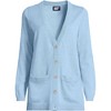 Lands' End Women's Fine Gauge Cotton Cardigan with Tipping Sweater - 3 of 3