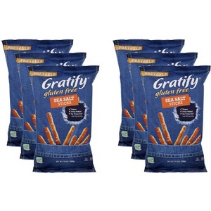 Gratify Gluten Free Sea Salt Pretzel Sticks - Case of 6 - 10.5 oz - 1 of 2