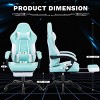 Ergonomic Gaming Chair with Massage Lumbar Cushion, Thickened Seat, Adjustable Recline & Footrest, Easy Assembly-Cuddlewood - 4 of 4