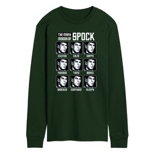 Men's - Star Trek - Spock Moods Long Sleeve Graphic T-Shirt - 1 of 3