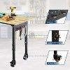 Adjustable Heavy Duty Work Benches for Garage, 2201 LBS Load Capacity Work Bench with Wheels, Pegboard & Power Outlets, Workbench, Welding Table - 4 of 4