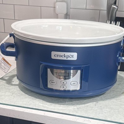 Crock-Pot® Design Series 7-Quart Cook & Carry Slow Cooker, Poseidon, Programmable Slow Cooker with Locking Lid