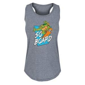 Women's - Teenage Mutant Ninja Turtles - So Board Graphic Racerback Tank - 1 of 4