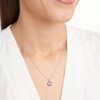 Round Cut Birthstone Pendant Necklace 18 Stone is set in a 4-prong setting on 18" cable chain with spring ring clasp - 2 of 4