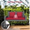 Costway 2-Person Patio PE Wicker Hanging Porch Swing Bench Chair with Cushion - 4 of 4