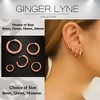 Stainless Steel Hoop Earrings by Ginger Lyne Huggie Style for Lobe Cartilage Piercing Body Jewelry - 4 of 4