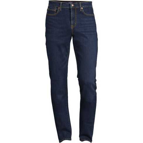 Lands' End Men's Recover 5 Pocket Slim Fit Denim Jeans - 36 - Dark Shores