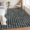 Acekool Geometric Checkered Area Rug, Washable Non-Slip Low Pile Entryway Carpet, Ultra Thin Lightweight Modern Throw Mat for Bedroom Living Room - 2 of 4