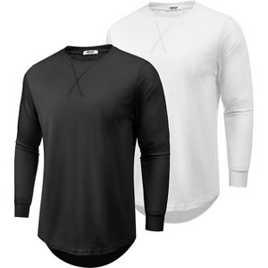 COOFANDY 2 pack Cotton Long Sleeve T Shirts Gym Shirts - 1 of 4