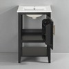 20" Bathroom Vanity with Ceramic Sink, Soft-Close Door, Storage Rack, Open Shelf, Solid Wood & MDF Freestanding Cabinet - 3 of 4