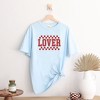 Simply Sage Market Women's Lover Distressed Checkered Short Sleeve Garment Dyed Tee - 3 of 3