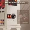 17" 3-Sided Infrared Electric Fireplace Heater, 1500W Portable Freestanding Stove with Overheat Protection - 2 of 4