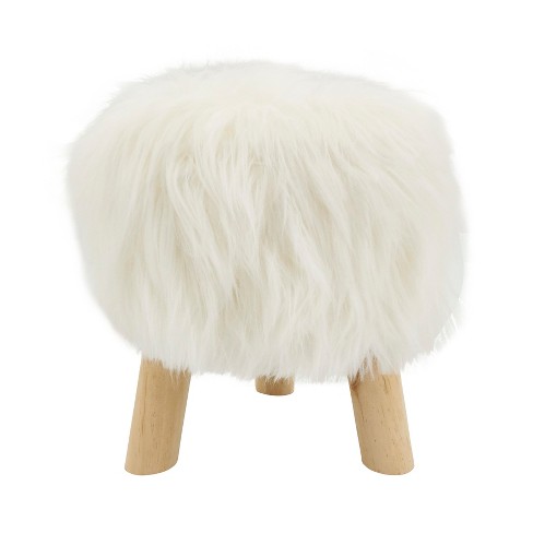 Faux fur cheap stool target