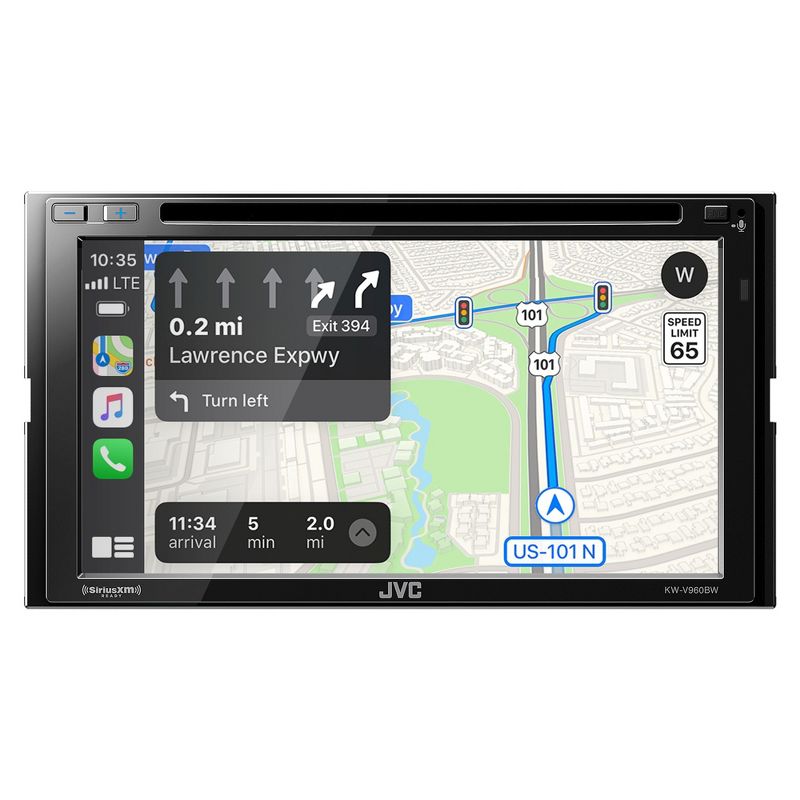 JVC KW-V960BW Works with Wireless CarPlay, Wireless Android Auto, CD/DVD AV Receiver, High-Res Audio, 4-Camera Input with Metra 95-9999 Universal D..., 2 of 10