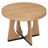 NicBex Round Dining Table Set for 4 Morden Extendable Kitchen Table with MDF Tabletop, 4 Upholstered Chairs and Geometric for Dining Room - 4 of 4